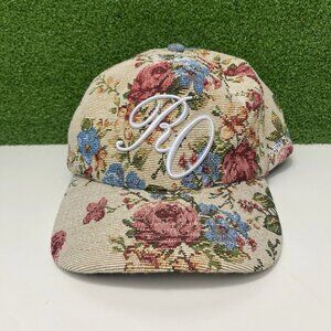 Reuben Oliver RO Monogram Floral Snap Back Baseball Hat Cap